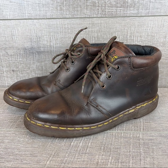 Vintage Dr Martens mens sz 9 brown boots - Picture 4 of 11